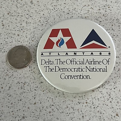 #ad Delta Airlines Official of The Democratic National Convention Pinback Button $8.00