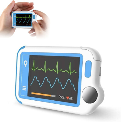 #ad Portable Heart Rate Monitor with O2 Monitor Checking Oxygen Level ECG PC Report $49.99