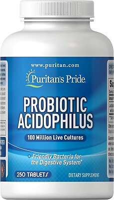 #ad Puritan#x27;s Pride Probiotic Supplement Acidophilus 250 Count Pack of 1 $10.15
