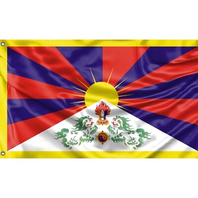 #ad Tibet Flag High Quality Unique Design 3x5 Ft 90x150 cm Made in EU $29.95