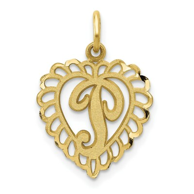 #ad Real 10kt Yellow Gold Initial P Charm $83.94
