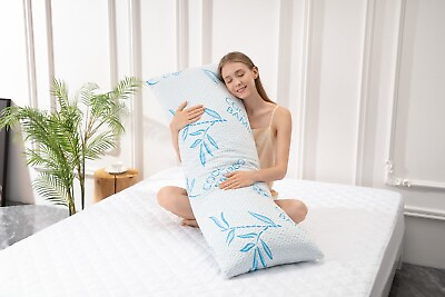 #ad Bamboo Full Long Body Pillow for Adults Maternity Pregnancy Adjustable Pillows $35.95