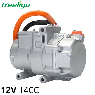 #ad 12V 14CC DC Fully Electric Air Conditioning Compressor Car AC Compressor R134A $509.99