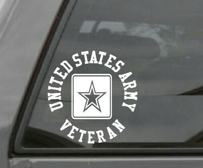 #ad UNITED STATES ARMY VETERAN Military Star Vinyl Decal Stickers U.S. Army $3.75