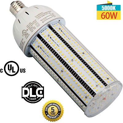 #ad E39 60Watt LED Corn Bulb Light Replacement 400W MH HID 5000K Daylight AC100 277V $39.52
