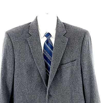 #ad Jos A Bank Flannel Wool Cashmere Gray 2 Button Sport Coat 42S Or Slim 44S $69.99