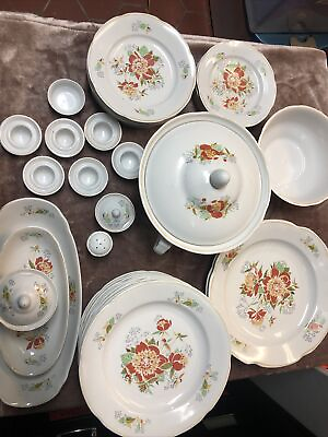 #ad Antique or Vintage Asian Chinese Japanese Porcelain Ceramic Asian Dish Set 39 Pc $339.95