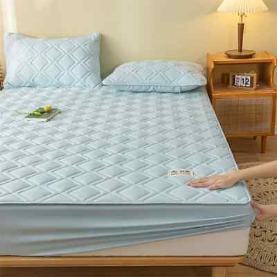 #ad Thicken Cover Cotton Bed Cover Anti bacterial Mattress Protector Topper Pad $76.83