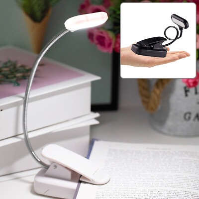 #ad 5 LED Portable Reading Light Battery Operated Reading Lamp Flexible Clip On Book $11.29