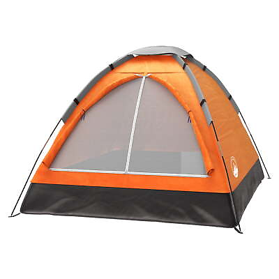 #ad 2 Person Dome Tent Rain Fly amp; Carry Bag Easy Set Up Great for Camping Orange $17.41