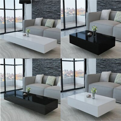 #ad High Gloss Coffee Table Modern Side Table Accent Table Livingroom Home Furniture $174.69