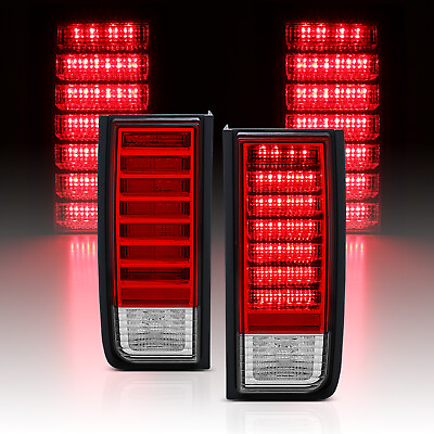 #ad 2003 2004 2005 2006 2007 2008 2009 For Hummer H2 Red FULL LED Tail Lights Pair $165.22