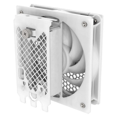 #ad Silverstone FDP02W white Steel Fan Adapter Bracket with 120mm fan amp; Fan Grill $27.99