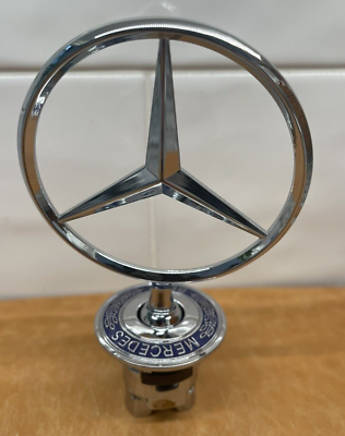 #ad Front Hood Ornament Mounted Star Logo Badge Emblem Mercedes Benz NEW in Package $14.99