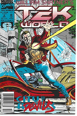 #ad WILLIAM SHATNER#x27;S TEK WORLD #2 MARVEL COMICS 1992 BAGGED AND BOARDED $6.50