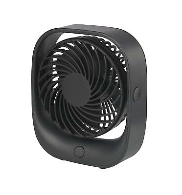 #ad Mainstays 5 inch Portable Rechargeable USB Personal Tabletop Fan in Black $10.42