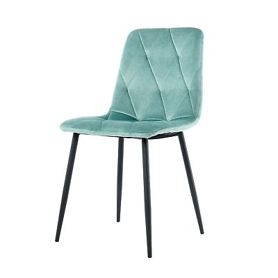 #ad Modern Velvet Dining Chair Fabric Upholstered Home Bedroom Stool with Back $234.29