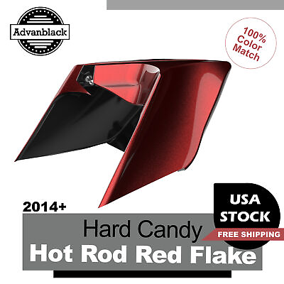 #ad Hard Candy Hot Rod Red Flake CVO Stretched Extended Side Cover For 14 Harley $499.00