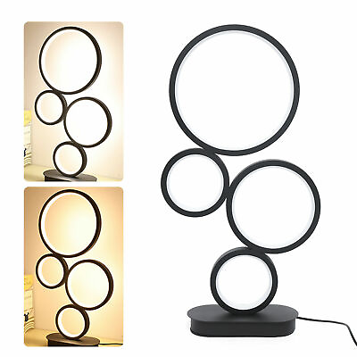 #ad Modern LED Table Lamp 4 Circle Dimmable Night Desk Light w Remote Control 14W $62.70