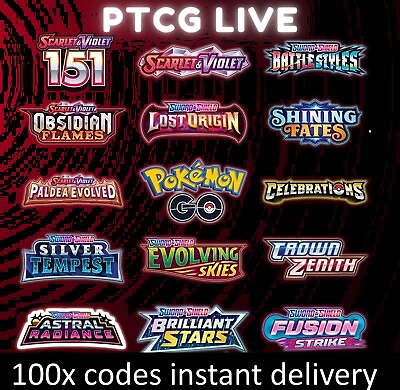 #ad 100 Codes Booster Pokemon TCG Live Pack Instant delivery Fast Shipping $9.99