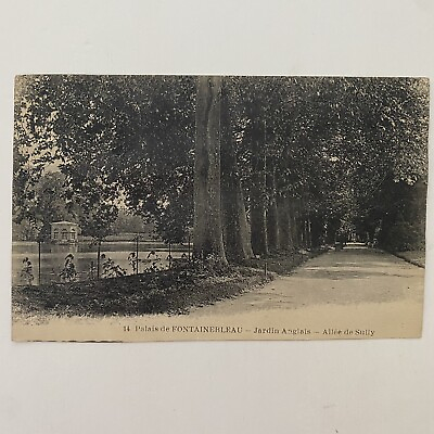 #ad Postcard 14 Palais de Fontainbleau France English Garden Allee de Sully $9.99