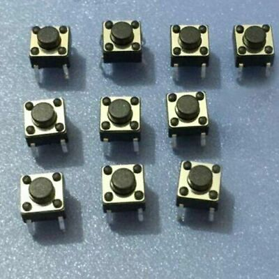 #ad 10Pcs Tactile Push Button Switch Tact Switch for Arduino 12V 4P DIP 6mmx6mmx5mm $1.35