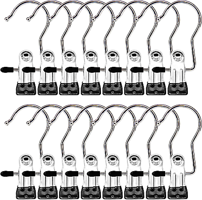 #ad 16 Pack Laundry Hooks Clothes Pins and Hanging Clips Heavy Duty Clothespins a $10.68