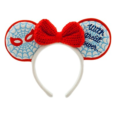 #ad 2023 Disney Parks Spider Man quot;With Great Powerquot; Minnie Ear Headband $22.82