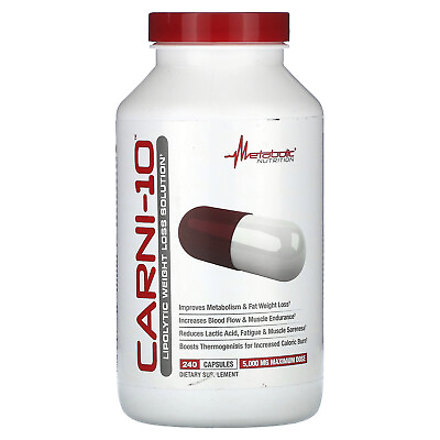 #ad Carni 10 5000 mg 240 Capsules 625 mg per Capsule $49.99