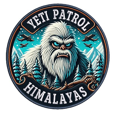 #ad Yeti Patch Iron on Applique Nature Outdoor Cryptid Badge Creature Legend $4.95