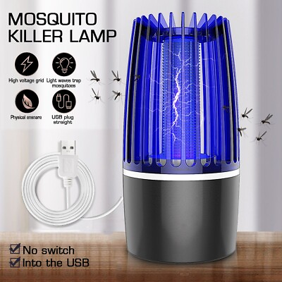 #ad USB Electric Shock Mosquito Killer LED UV Pest Control Lamp Bug Zapper Fly Trap $11.99