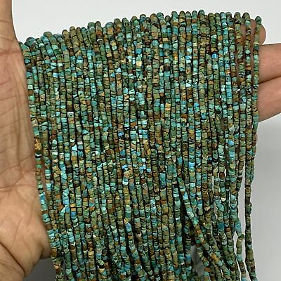 #ad 1 strand 1 2mm Tiny Size Natural Turquoise Beads Strand Tube @Pakistan B13133 $4.79