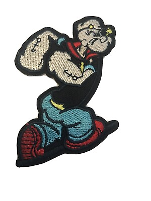 #ad Popeye The Sailor Man Embroidered Iron On Patch 3.5” X 2” $4.95