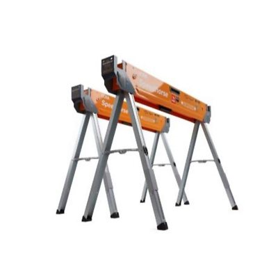 #ad 30 inch Steel Sawhorse with Auto Release Legs 2 Pack Fully Assembled Support $193.42