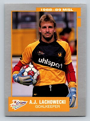 #ad A.J. Lachowecki 1988 89 Pacific MISL #84 Los Angeles Lazers RC $1.75
