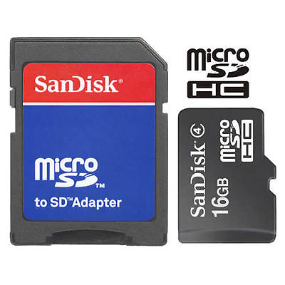 #ad SanDisk 16GB MicroSD Micro SDHC TF Flash Class 4 Memory Card 16G with SD Adapter $7.25