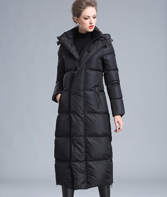 #ad 2023 Women#x27;s winter fluffy down jacket warm long down jacket $175.71
