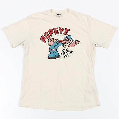 #ad Filson x Popeye The Sailor Crewneck T Shirt Medium Beige Limited Edition EUC $42.88