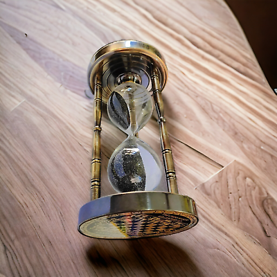 #ad Nautical Antique Hourglass Timer Solid Brass Hourglass Sand Timer... $49.19