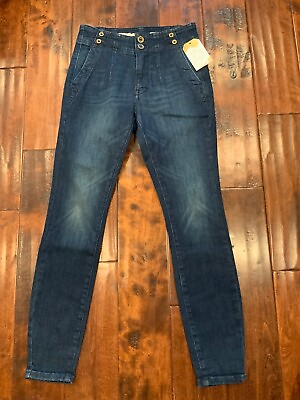 #ad Pilcro and the Letterpress Dark Wash quot;High Rise Skinny” Blue Jeans Size 25 $34.00