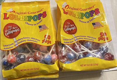 #ad 2 Original Gourmet Lollipops 50 Count 6 FLAVORS WORLD#x27;S BEST $33.00