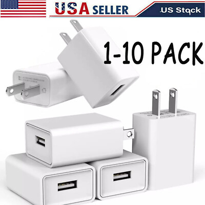 #ad 1 5Pack Universal 5V 1A US Plug USB A Wall Charger Power Adapter For Smart Phone $5.89