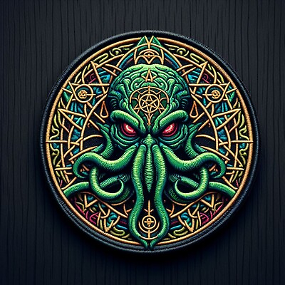 #ad Cthulhu Patch Iron on Applique Cryptid Badge Folklore Myth Legend Horror $3.99
