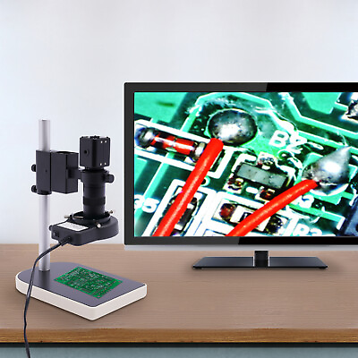 #ad 1080P 16MP Digital Video Inspection Microscope HD CMOS Camera Set 10X 180X HDMI $98.70