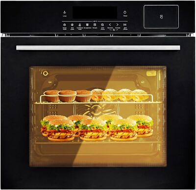 #ad 24quot; Electric Single Wall Oven 2.5CF Convection Oven w 8 Baking Modes 3000W 240V $600.59