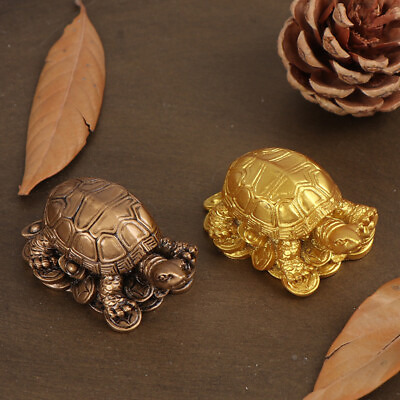 #ad Turtle Resin Ornaments Copper Turtle Ornaments Feng Shui Furnishings $7.82