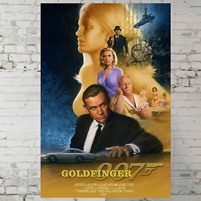 #ad Goldfinger movie poster James Bond Sean Connery poster 11x17quot; Poster Gift $14.90