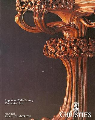 #ad Christie#x27;s Important 20th Century Decorative Arts Auction Catalog 1990 $15.95