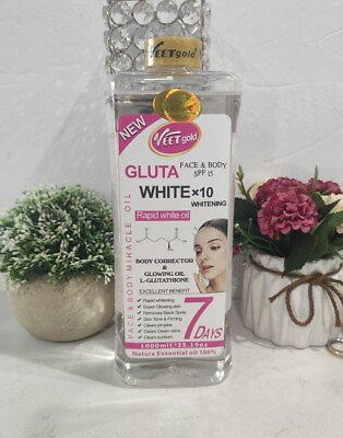 #ad Veet Gold Gluta White Rapid White Oil Body Corrector and Glowing 1000ml 7 Days $65.00