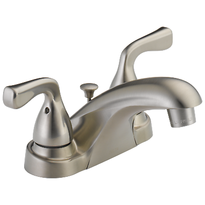 #ad Delta Foundations Two Handle Bathroom Faucet in Stainless Certified Refurbished $32.40